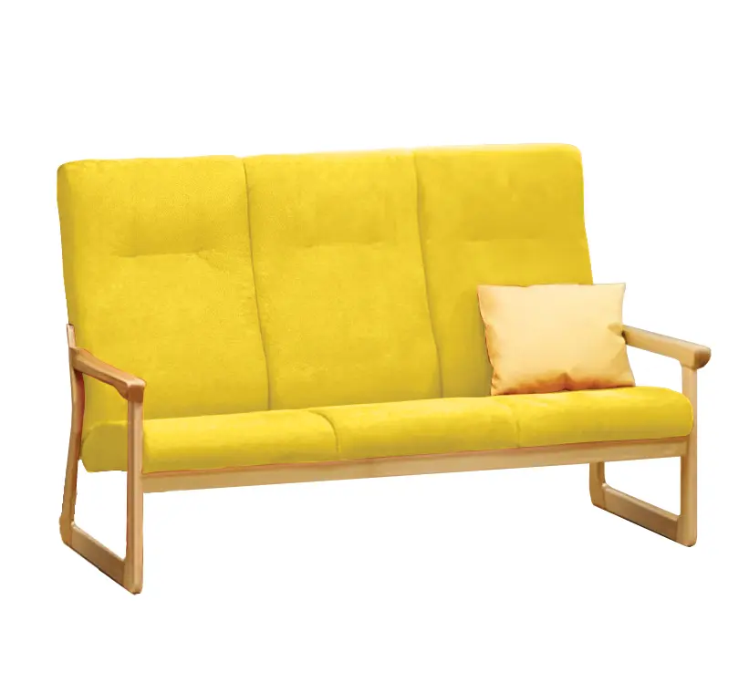 BE - 3 trojkřeslo, koženka ROXA 7.04 - koženka žlutá